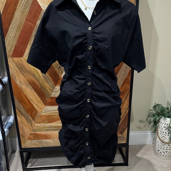 And Now This Dresses & Skirts - Elegant Black Button-Down Dress